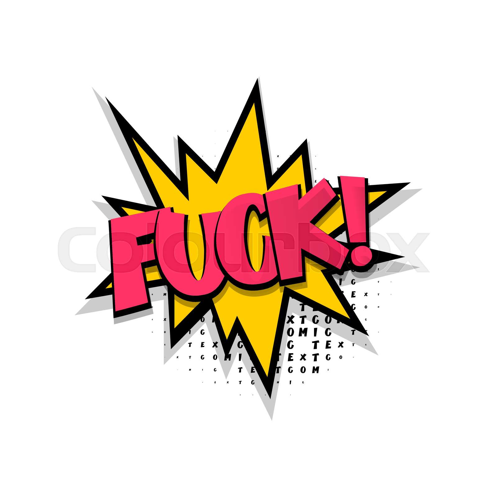 Lettering Fuck Comic Text Speech Bubble Stock Vector Colourbox
