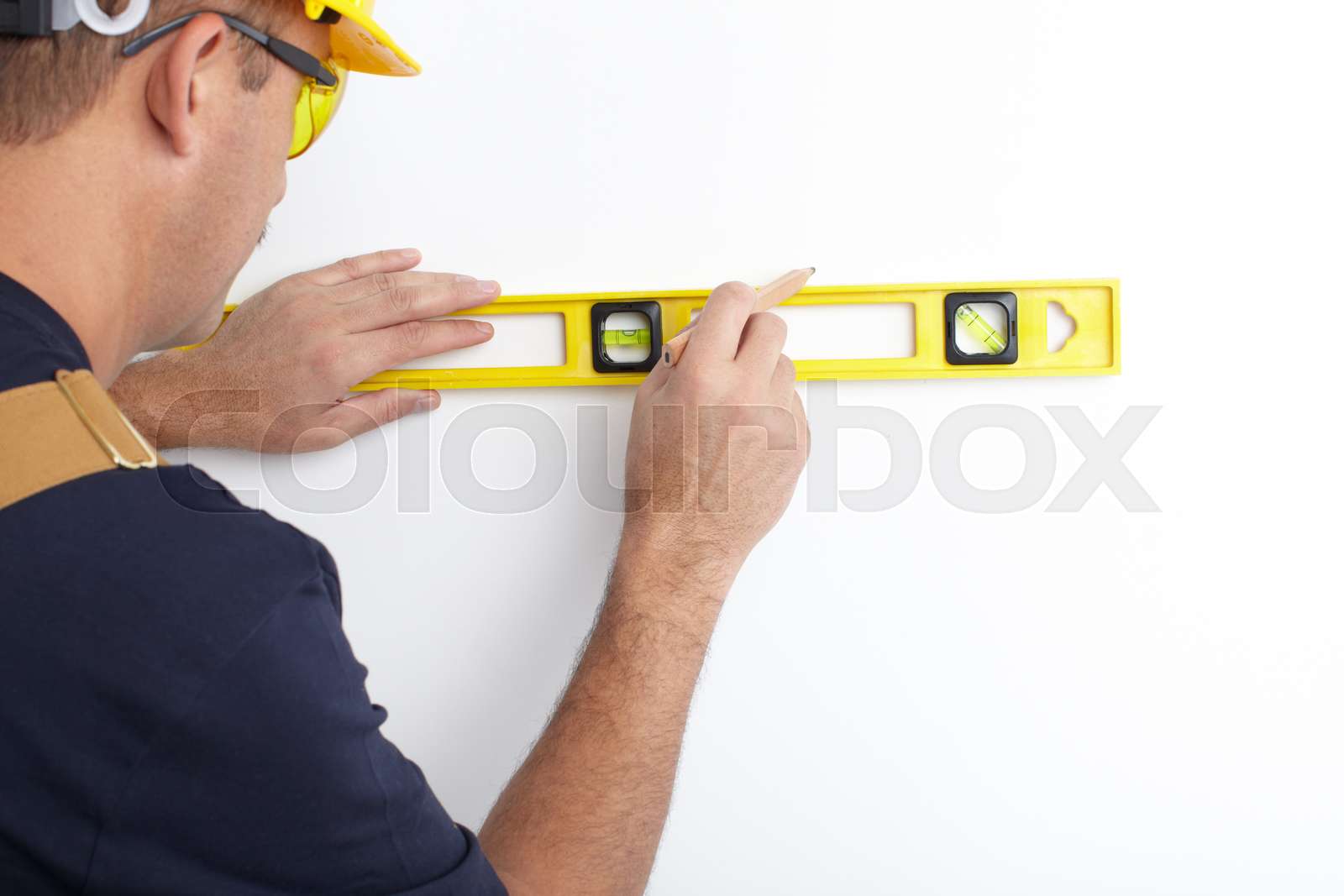Mature Contractor The Builder Stock Image Colourbox