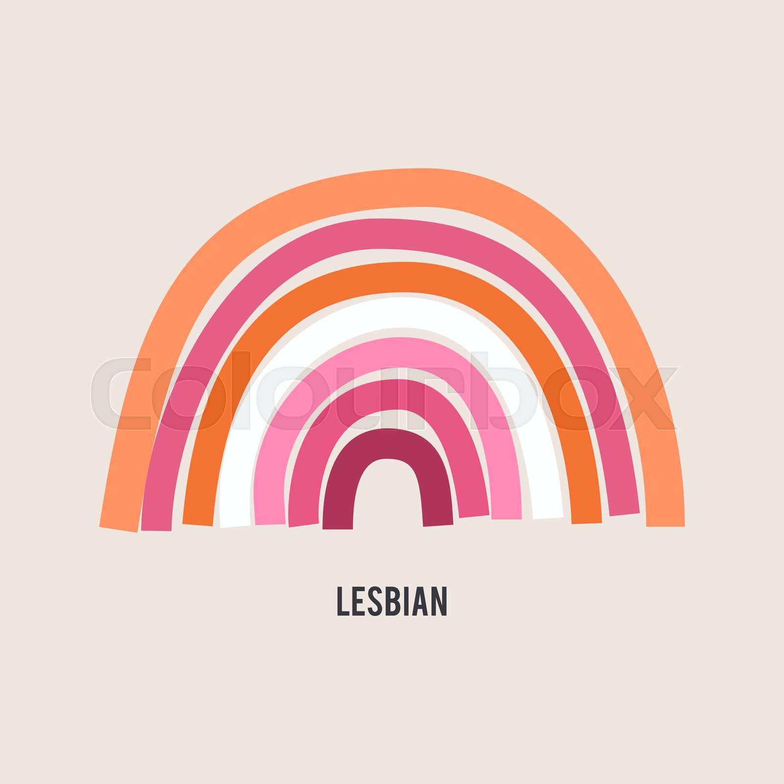 LGBTQ Pride Rainbow Flag LGBT Community Design Lesbian Stock Vector
