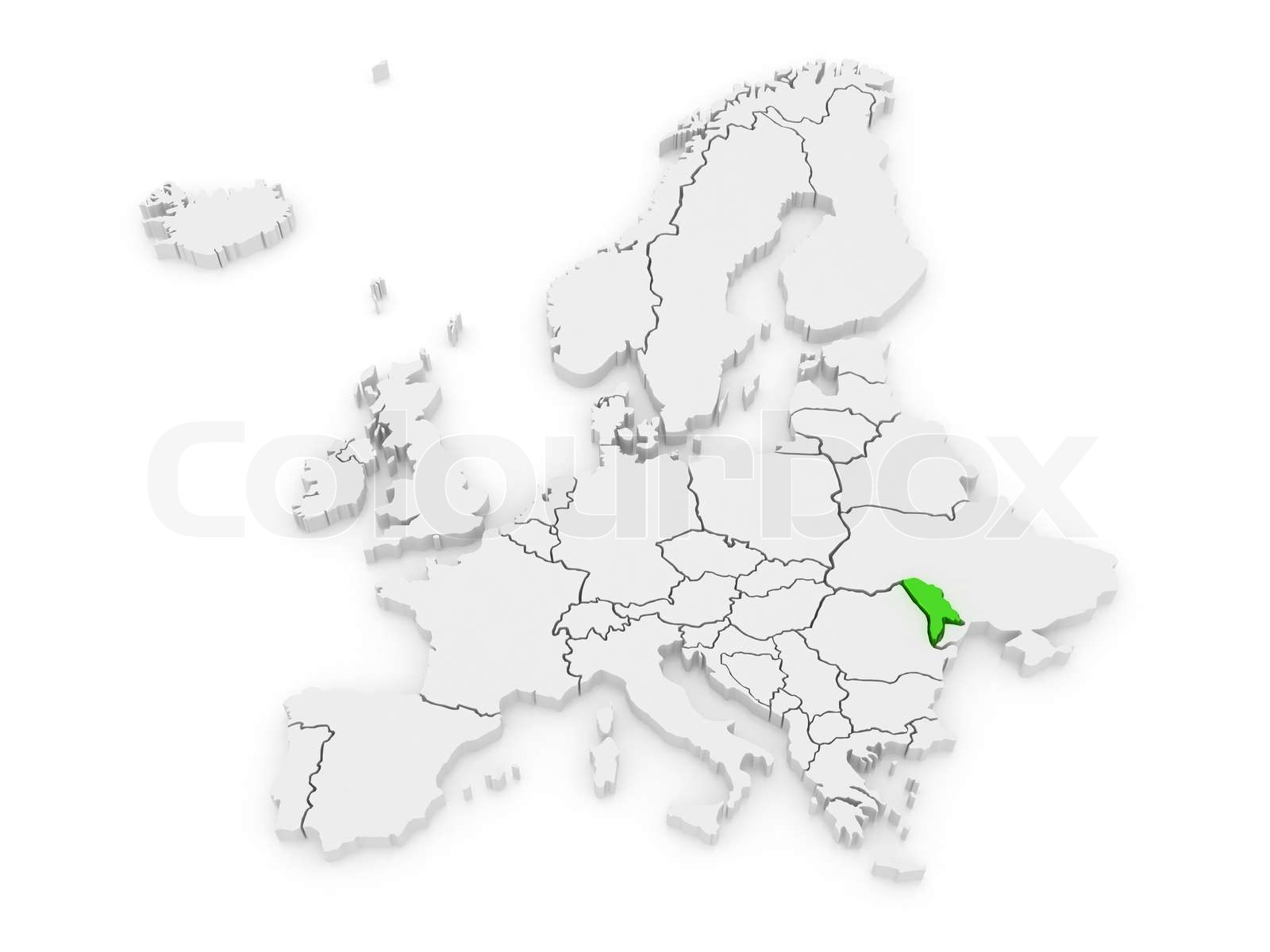 Map Of Europe And Moldova Stock Image Colourbox 1600px COLOURBOX10006838