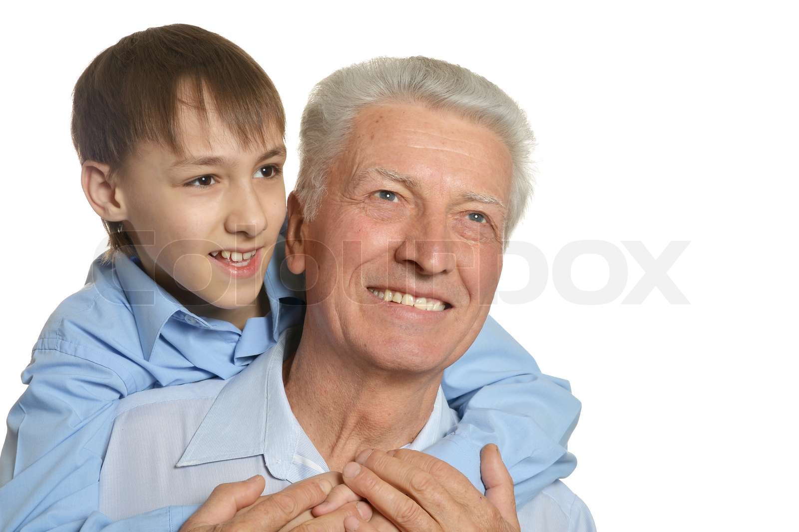 Grandfather and grandson | Stock image | Colourbox