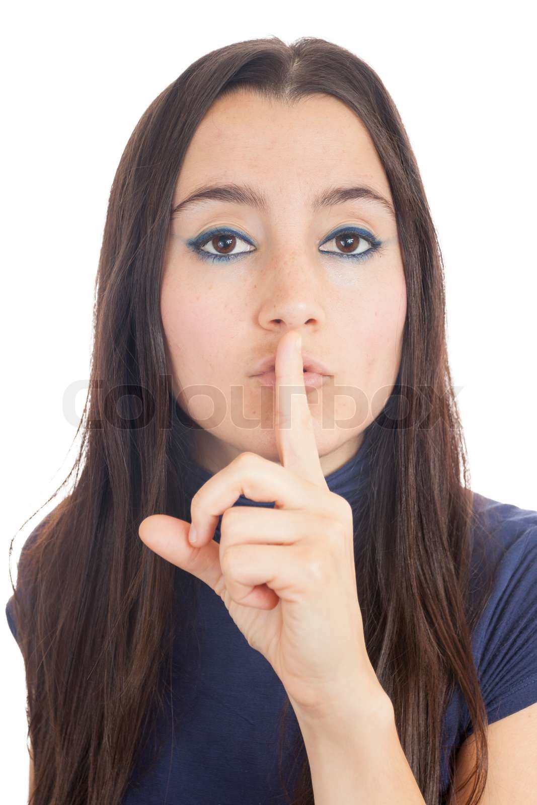 Silence Please Stock image Colourbox
