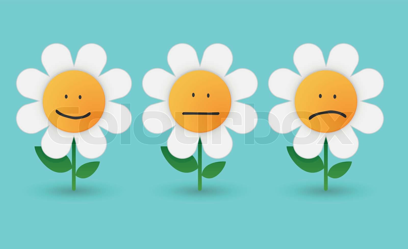 bekümmert, fröhlich, icon StockVektor Colourbox