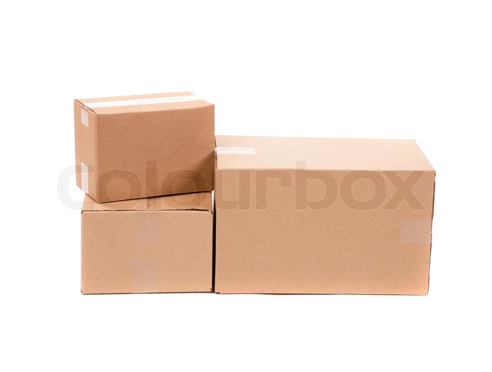 Stack of empty boxes. Stock image Colourbox