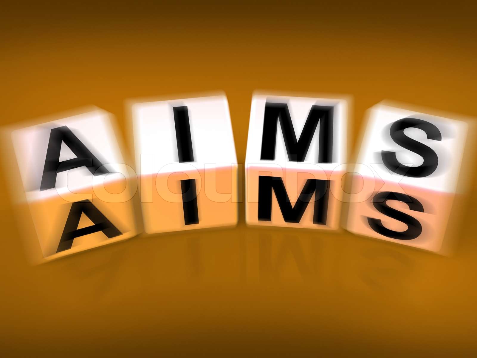 Aims Blocks Displays Purpose Targets and Goals | Stock image | Colourbox