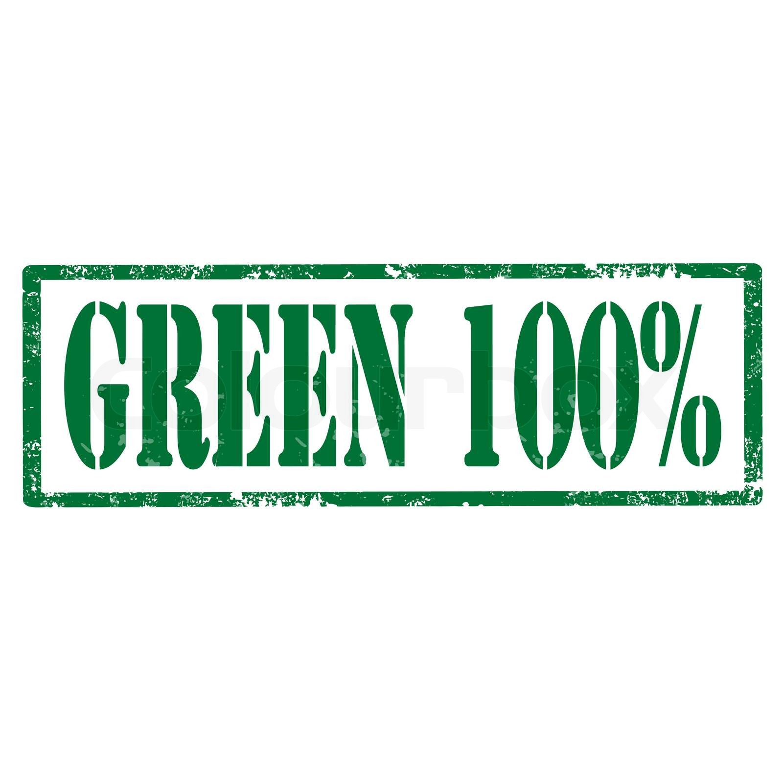Green 100%-stamp | Stock vector | Colourbox