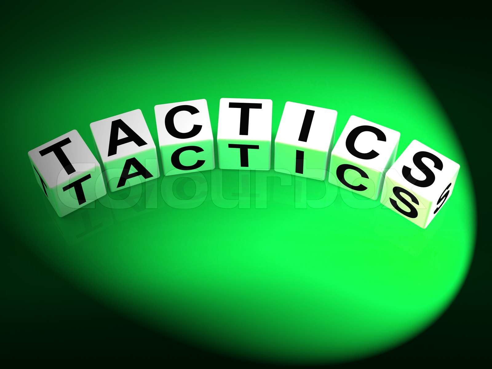 Tactics Dice Show Strategy Approach and Technique | Stock image | Colourbox