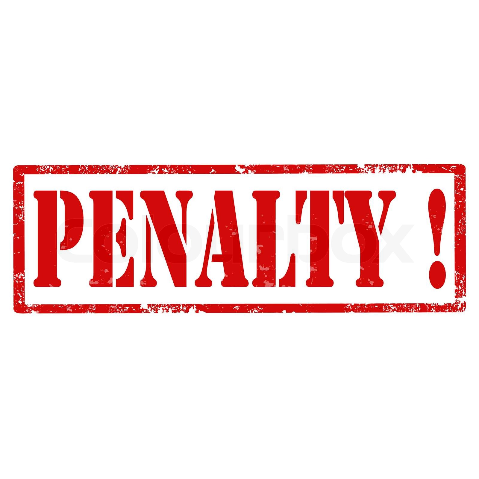 Penalty !stamp Stock vector Colourbox