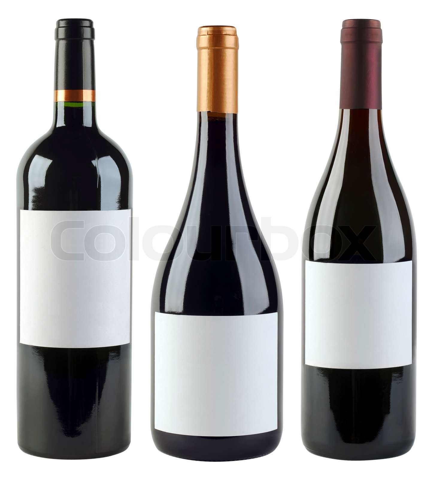 Wine Bottles Template | Stock image | Colourbox