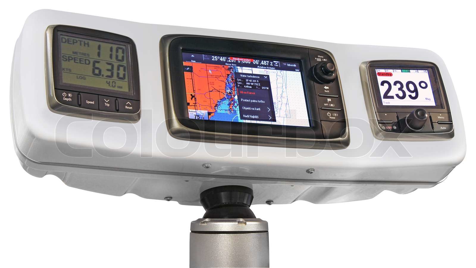 Radar and GPS navigation Stock image Colourbox