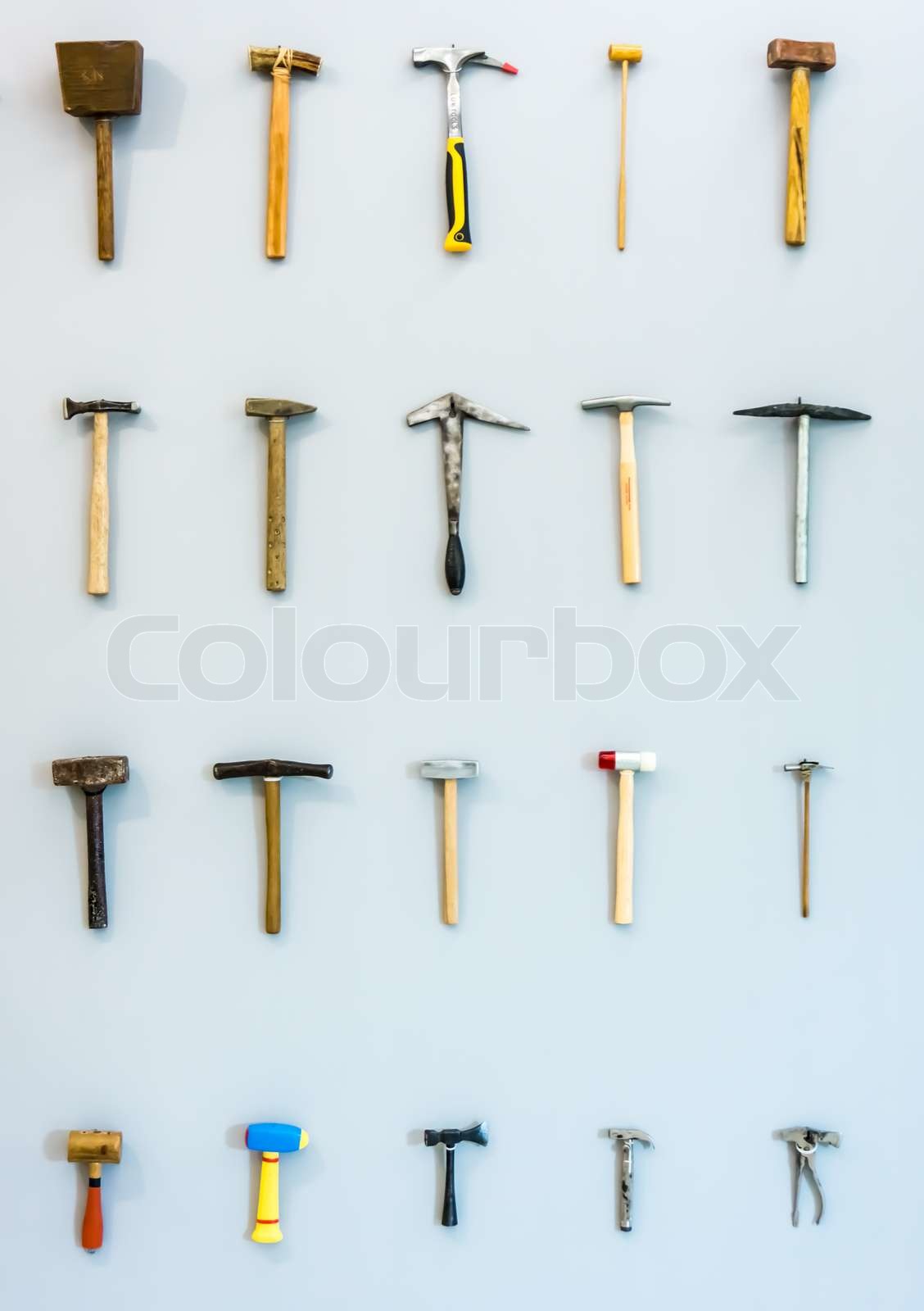 verschiedene Hämmer Stock Bild Colourbox
