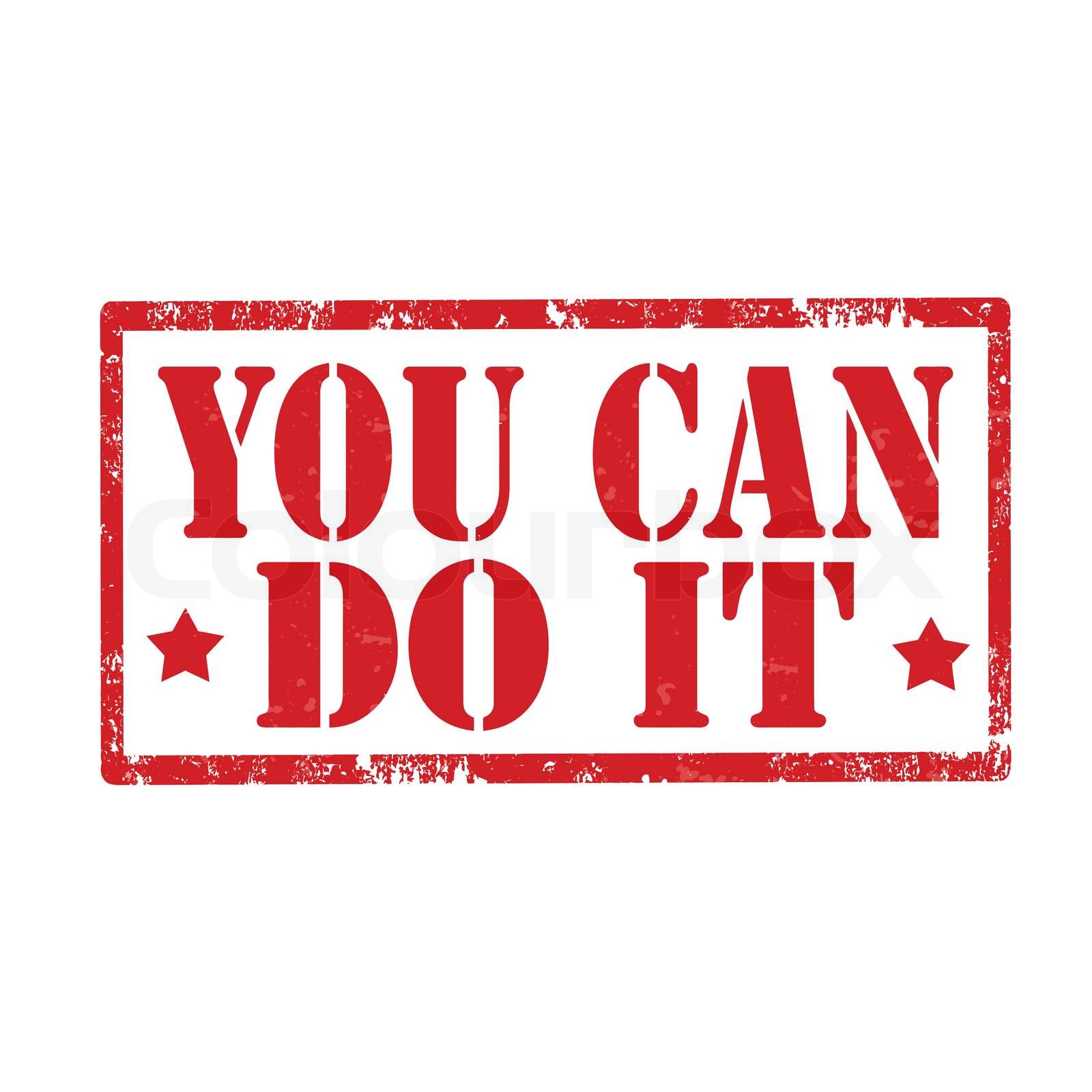 You Can Do It Stamp Stock Vector Colourbox