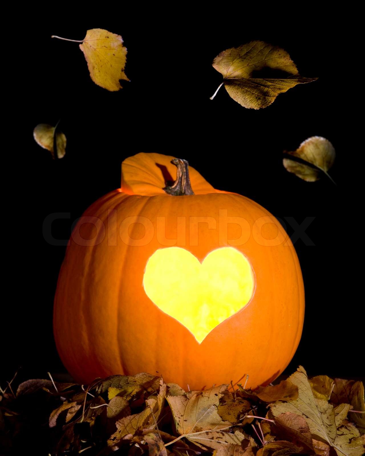 halloween, herz, gemüse Stock Bild Colourbox