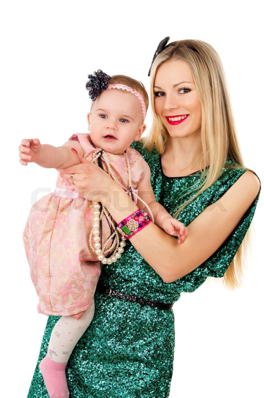moderne Mutter mit einem baby | Stock Bild | Colourbox