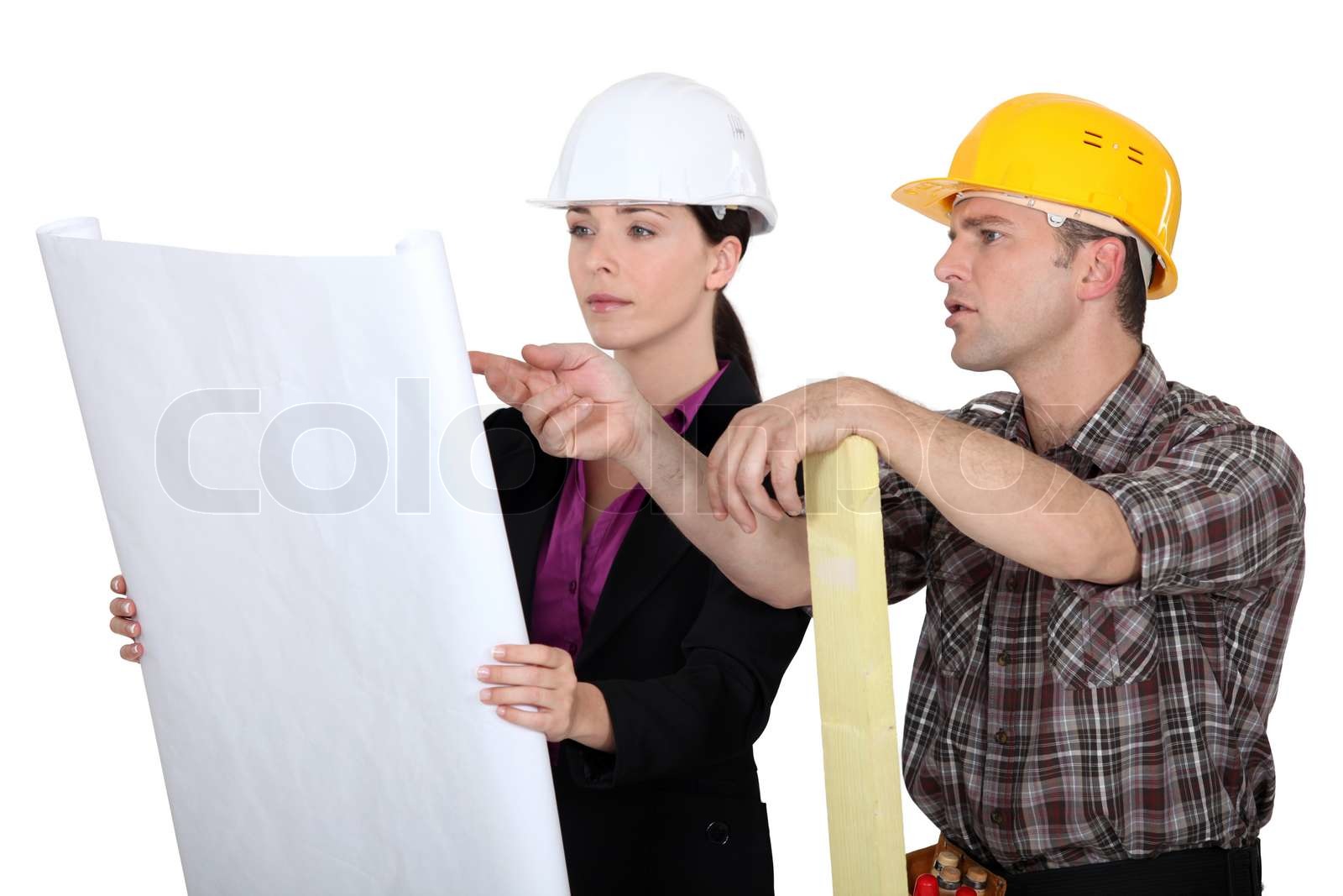 Planning the construction | Stock image | Colourbox