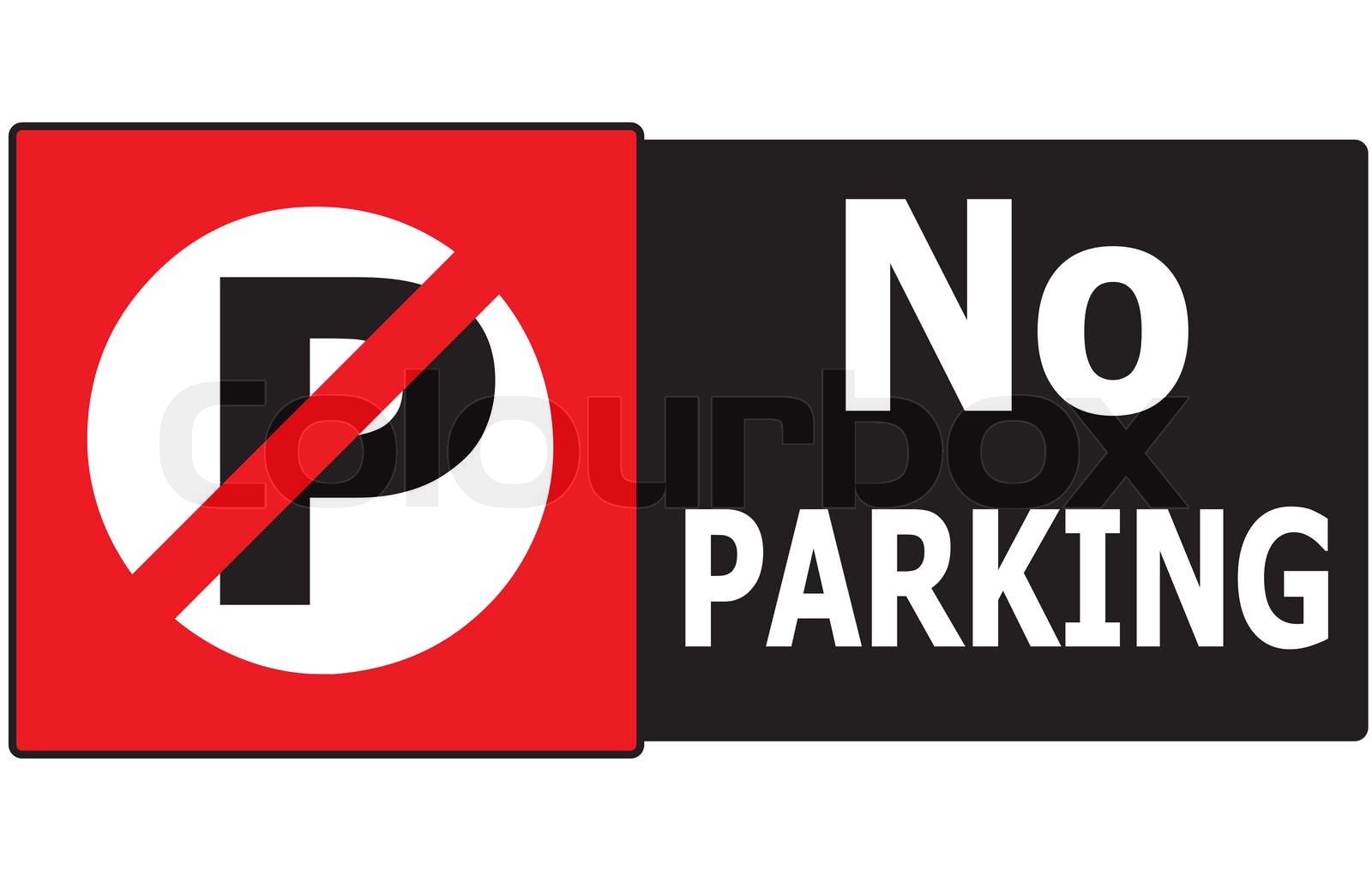 Kein Parkplatz Schild symbol Stock Vektor Colourbox