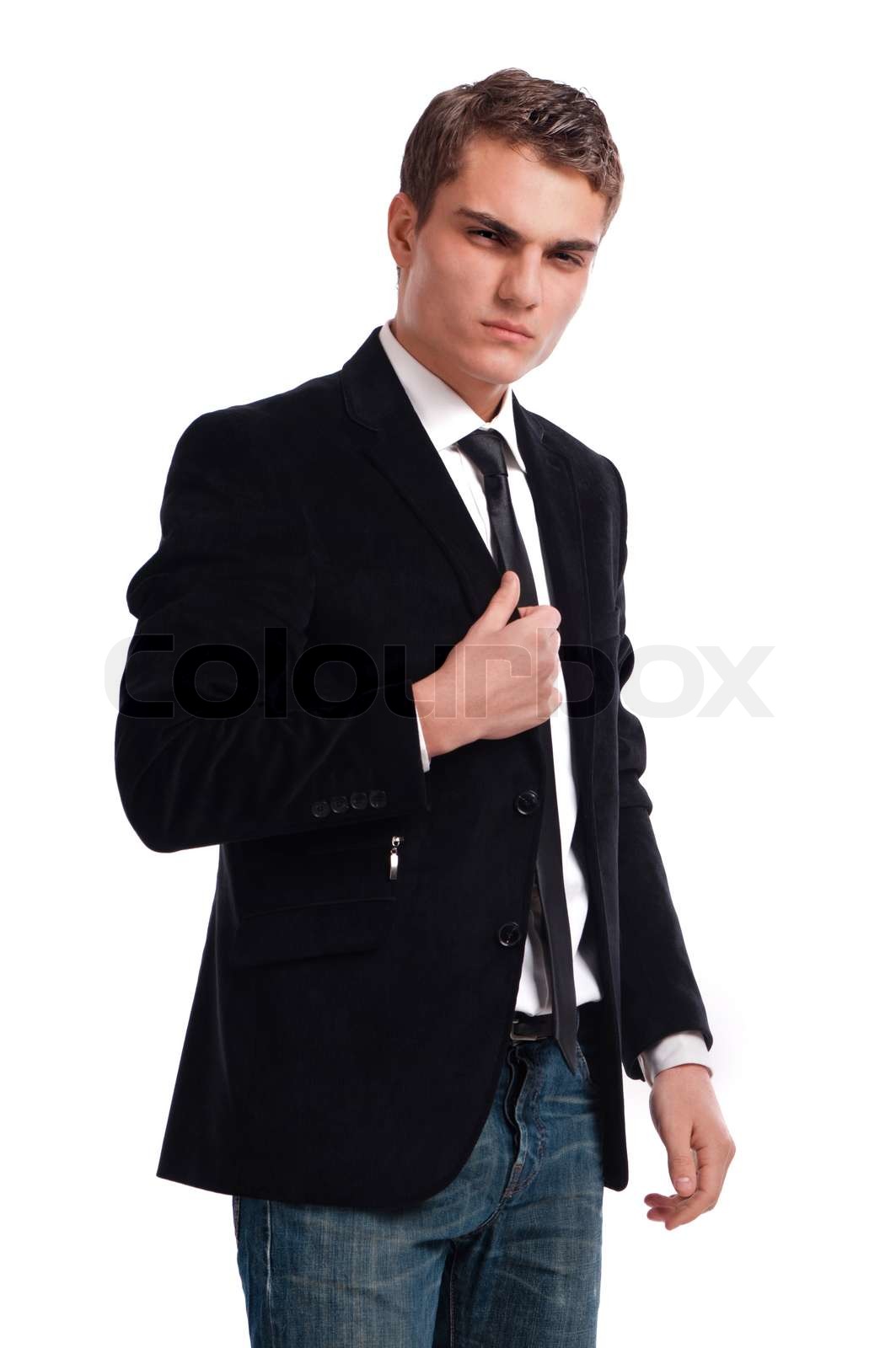 Mann im BusinessAnzug Stock Bild Colourbox