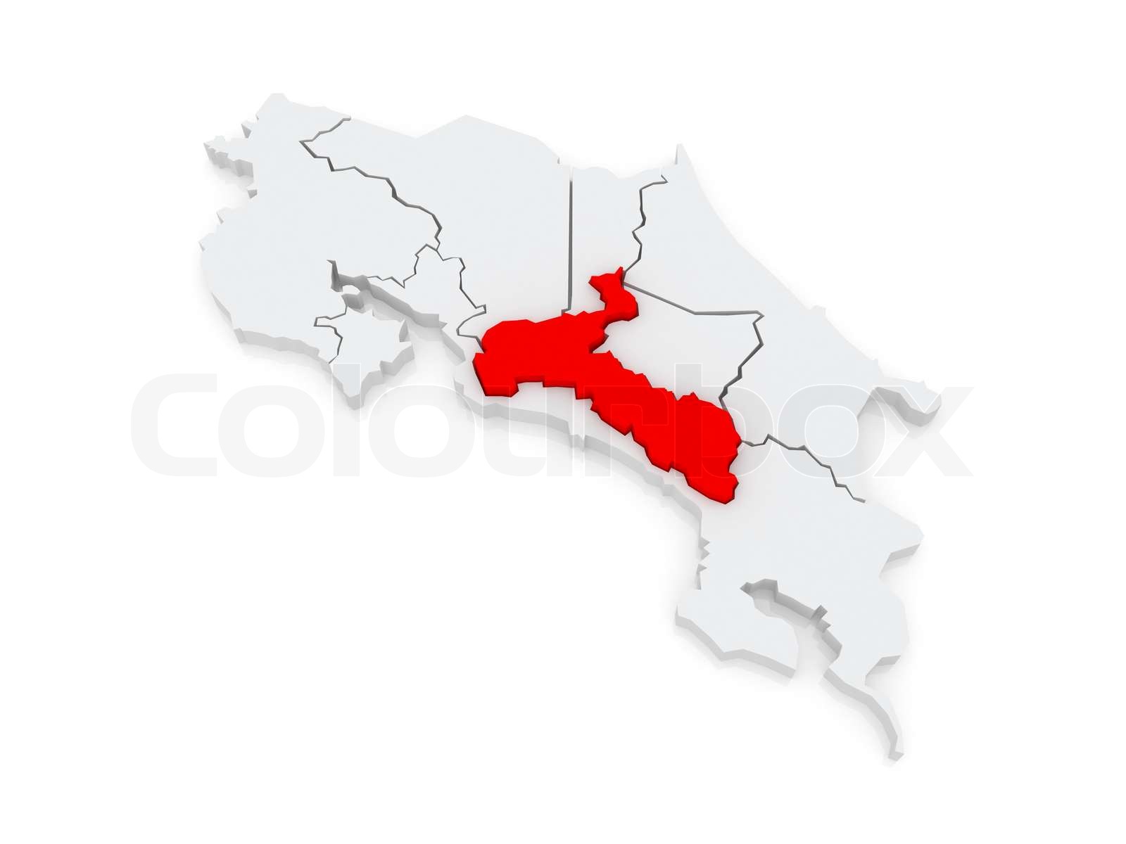 Map of San Jose. Costa Rica. Stock image Colourbox