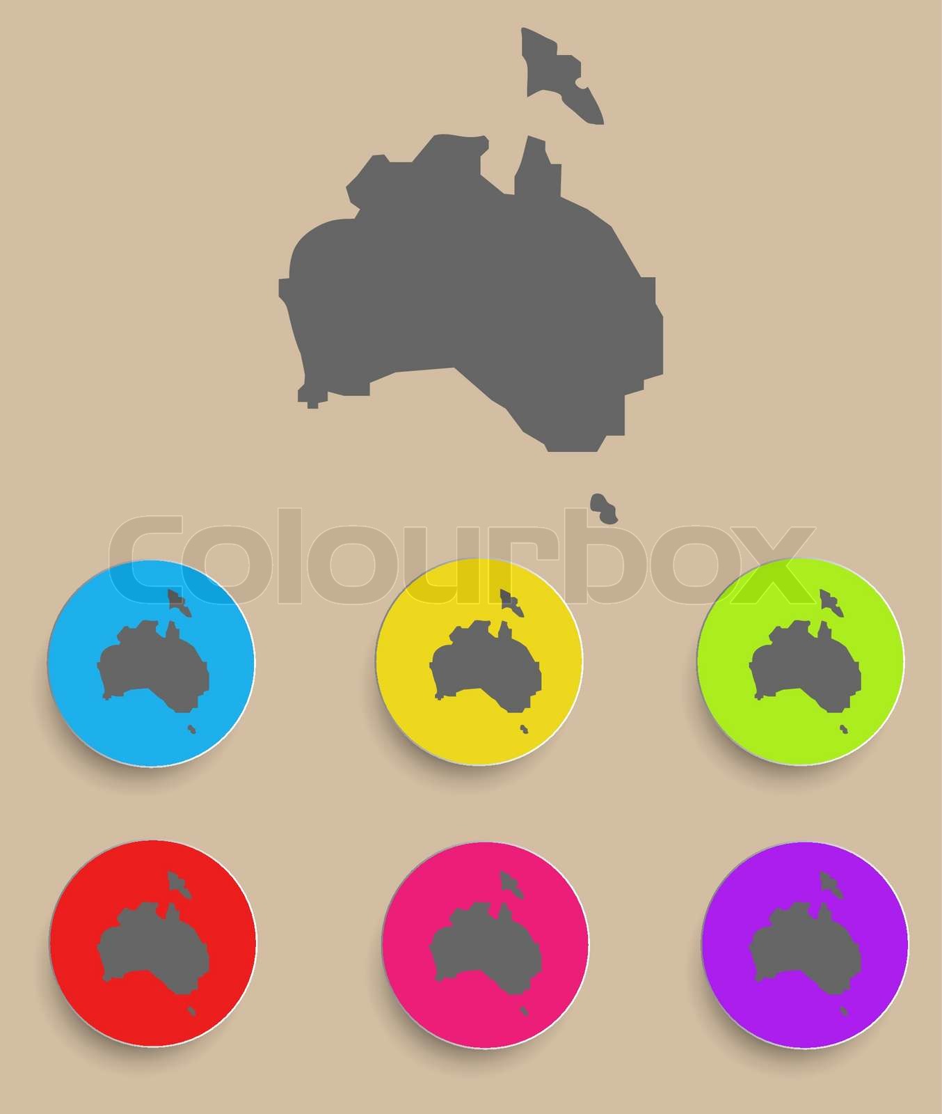Australia Map - icon isolated. Vector | Stock vector | Colourbox