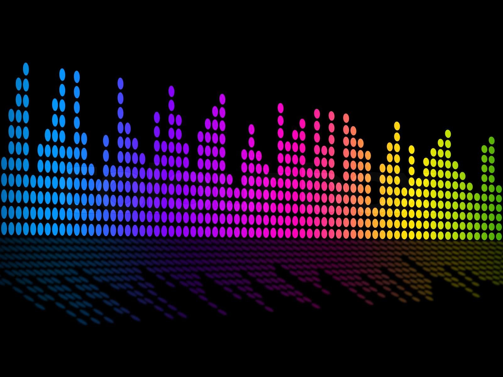 Digital Music Beats Background Shows Music Soundtrack Or Sound Pulse 
