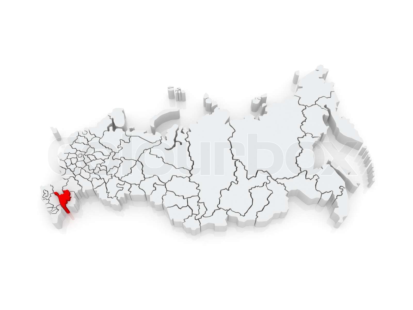 Map of the Russian Federation. Republic of Kalmykia. | Stock image ...