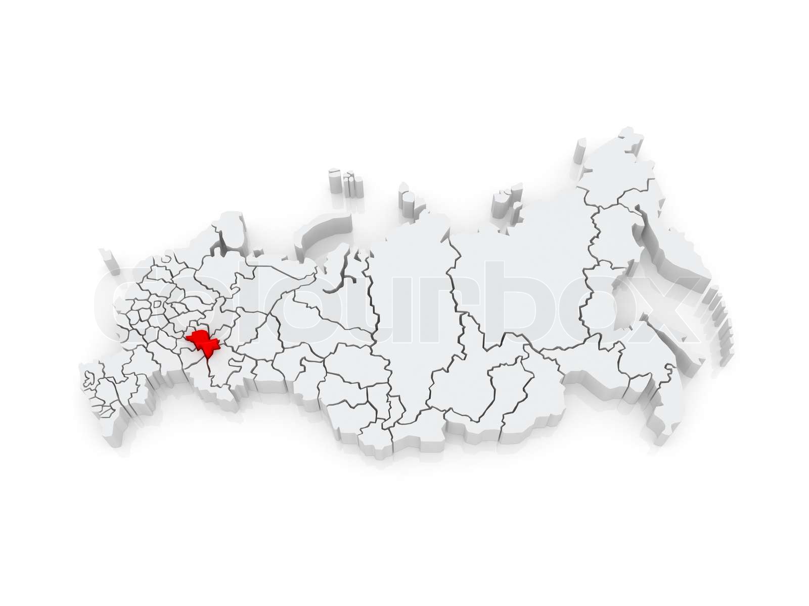 Map of the Russian Federation. Republic of Tatarstan. | Stock image ...