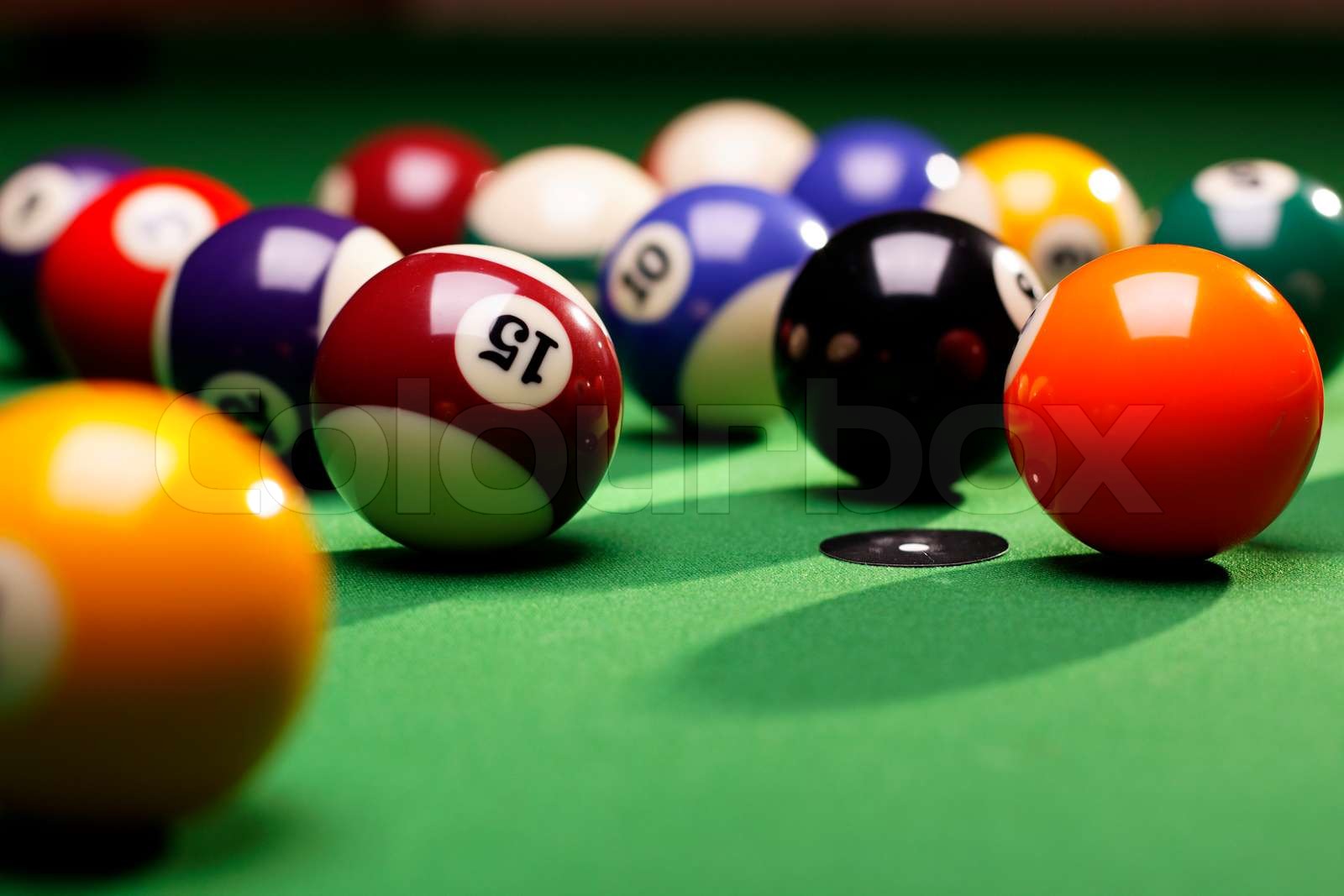 Billiard game! Stock image Colourbox