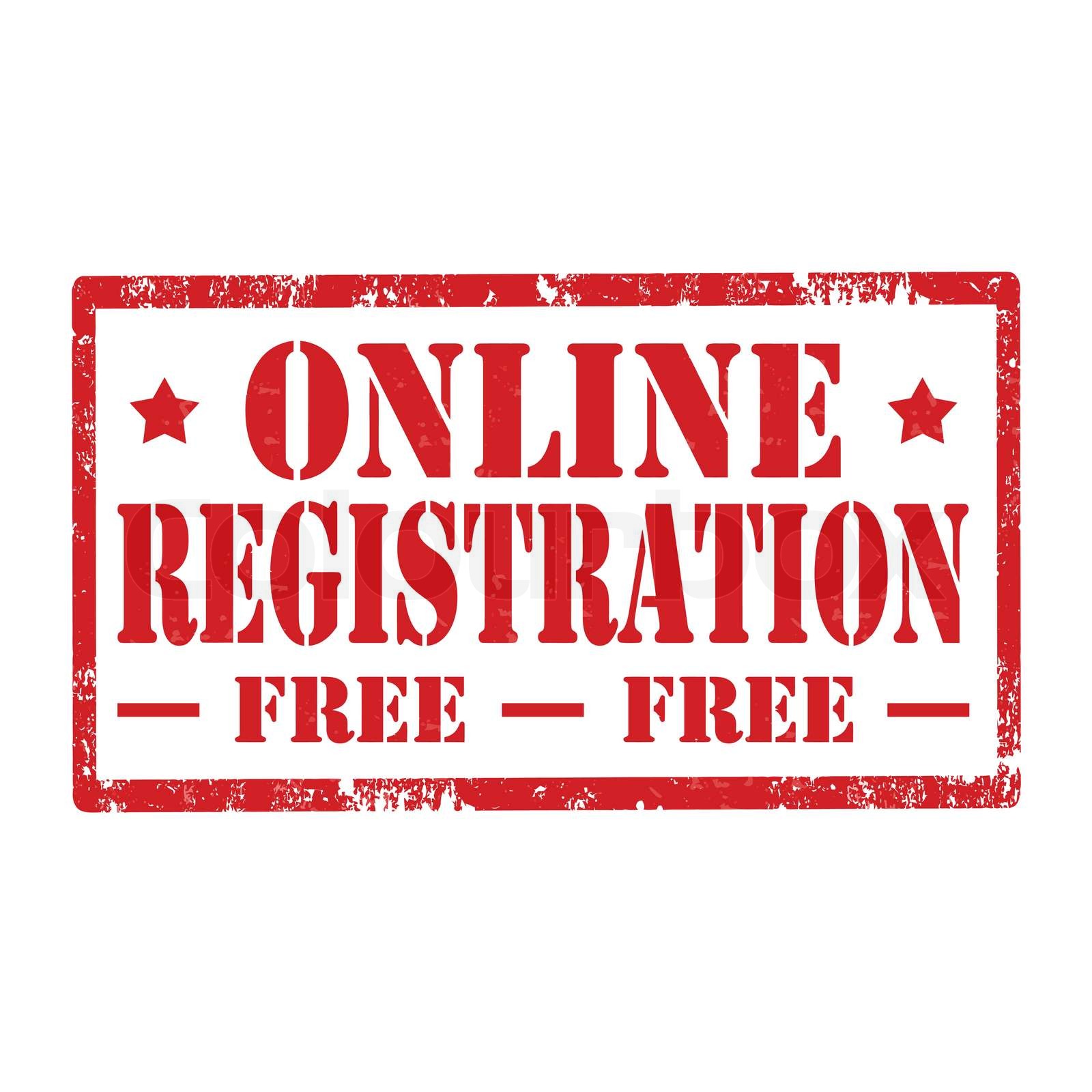 Online Registrationstamp Stock vector Colourbox