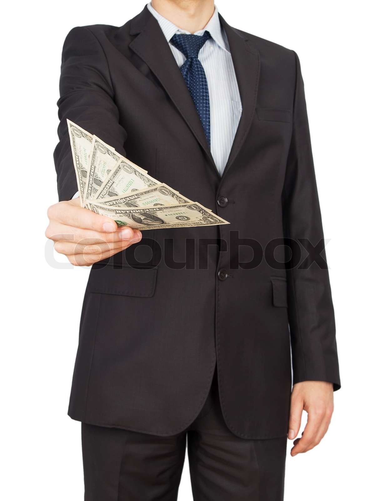 man suit money Stock image Colourbox