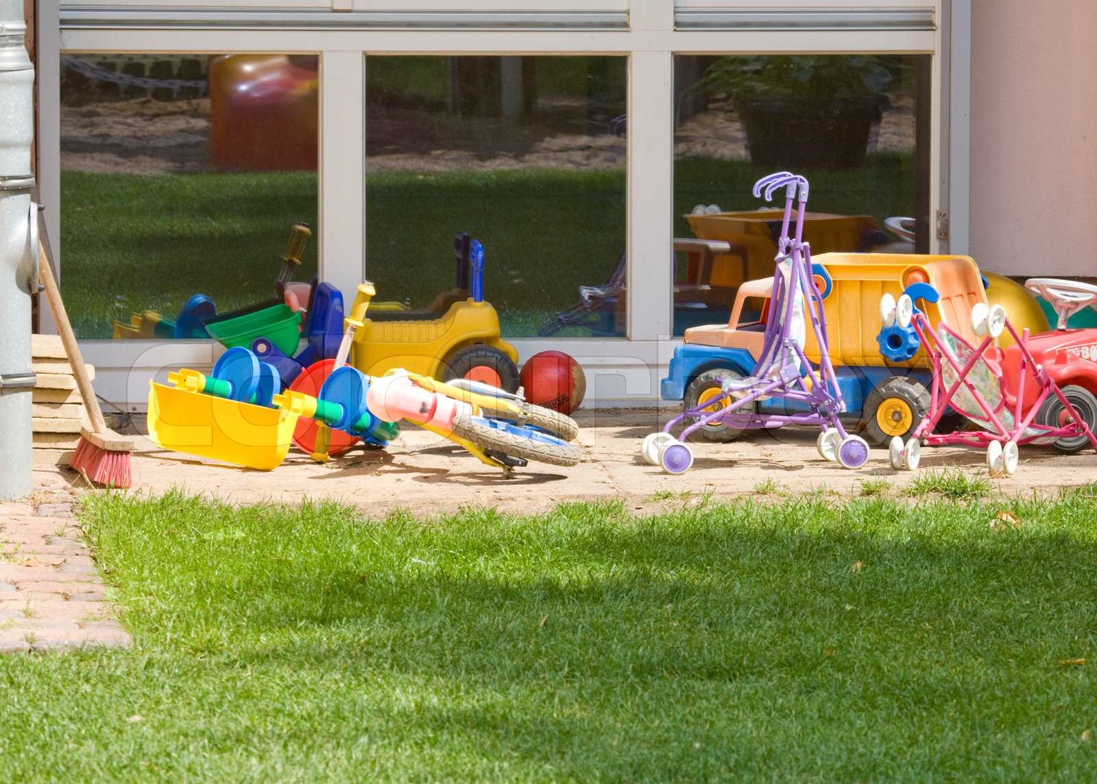 Toys in a kindergarten playground | Stock image | Colourbox