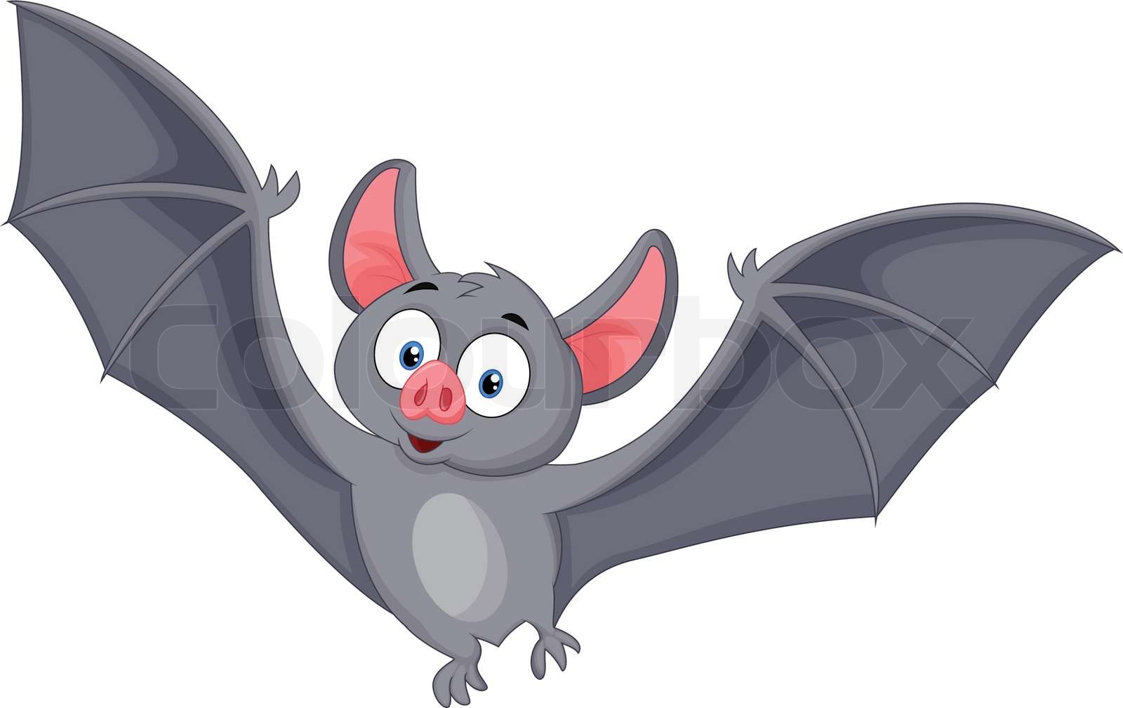 Bat cartoon flying | Stock vector | Colourbox