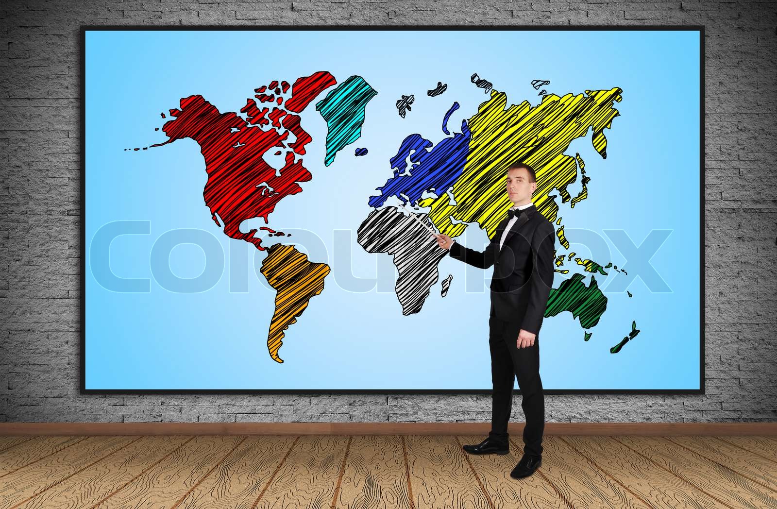 World Map Stock Image Colourbox