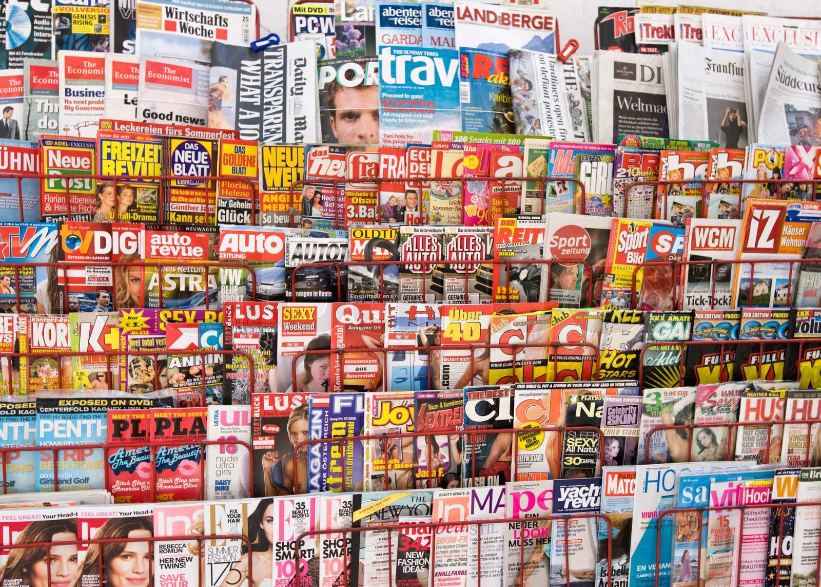 magazin, zeitschriften, europa Stock Bild Colourbox