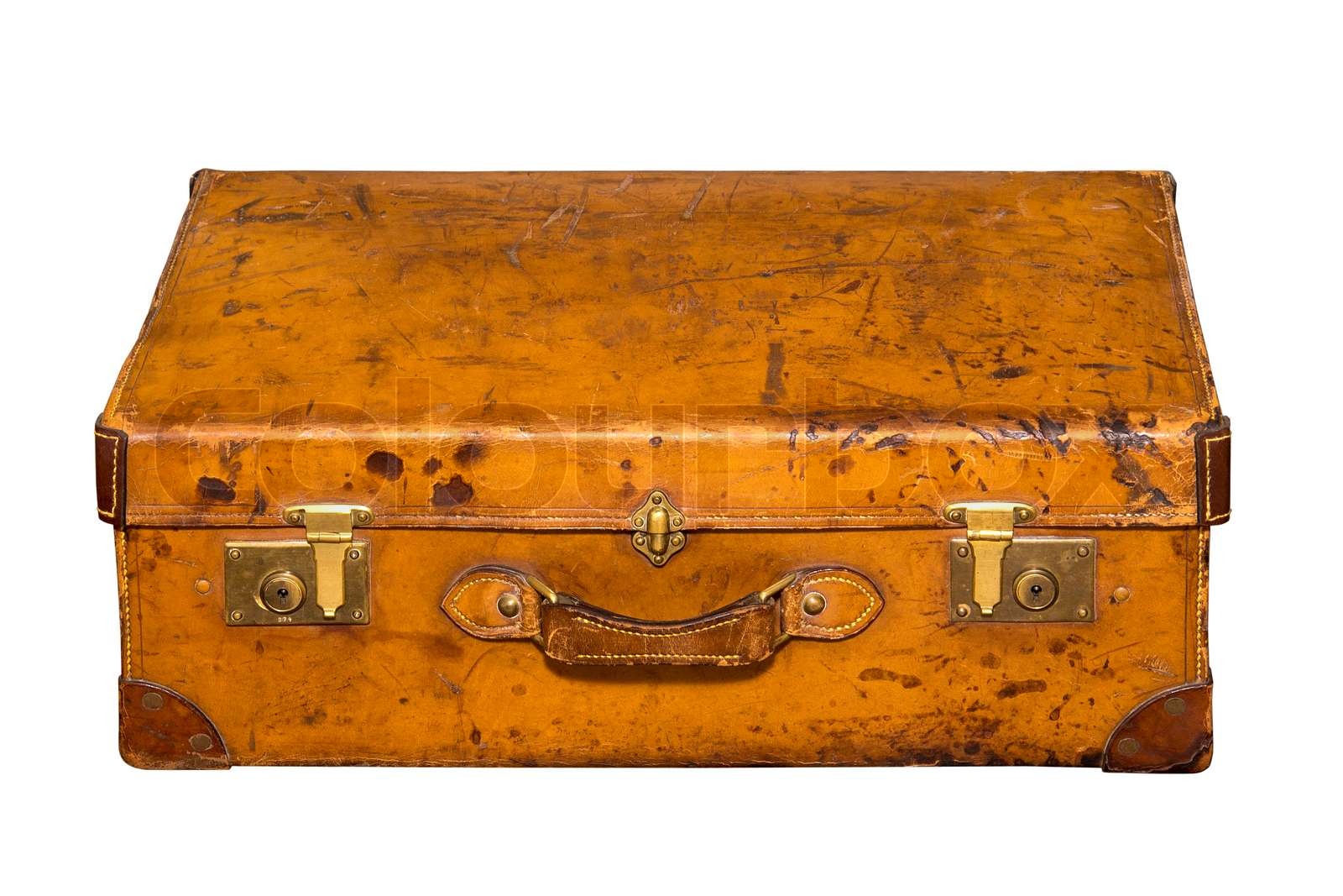 Vintage leather suitcase | Stock image | Colourbox