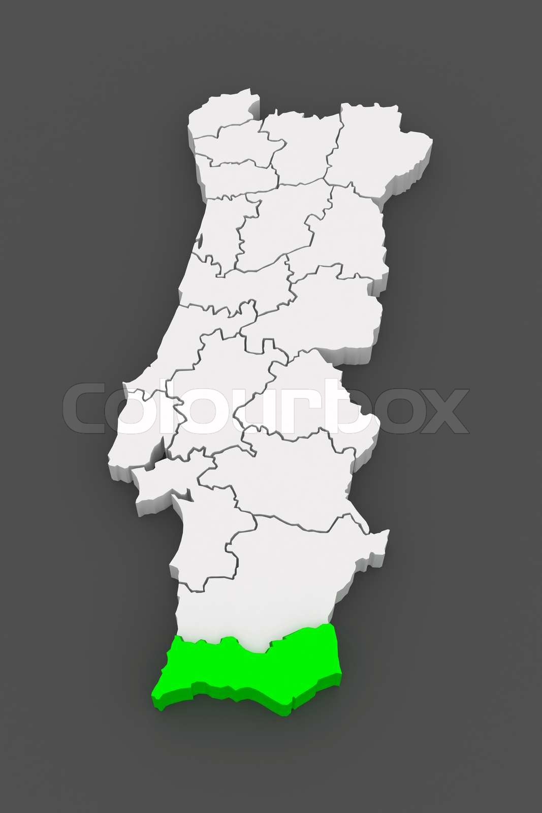 Map of Faro. Portugal. | Stock image | Colourbox