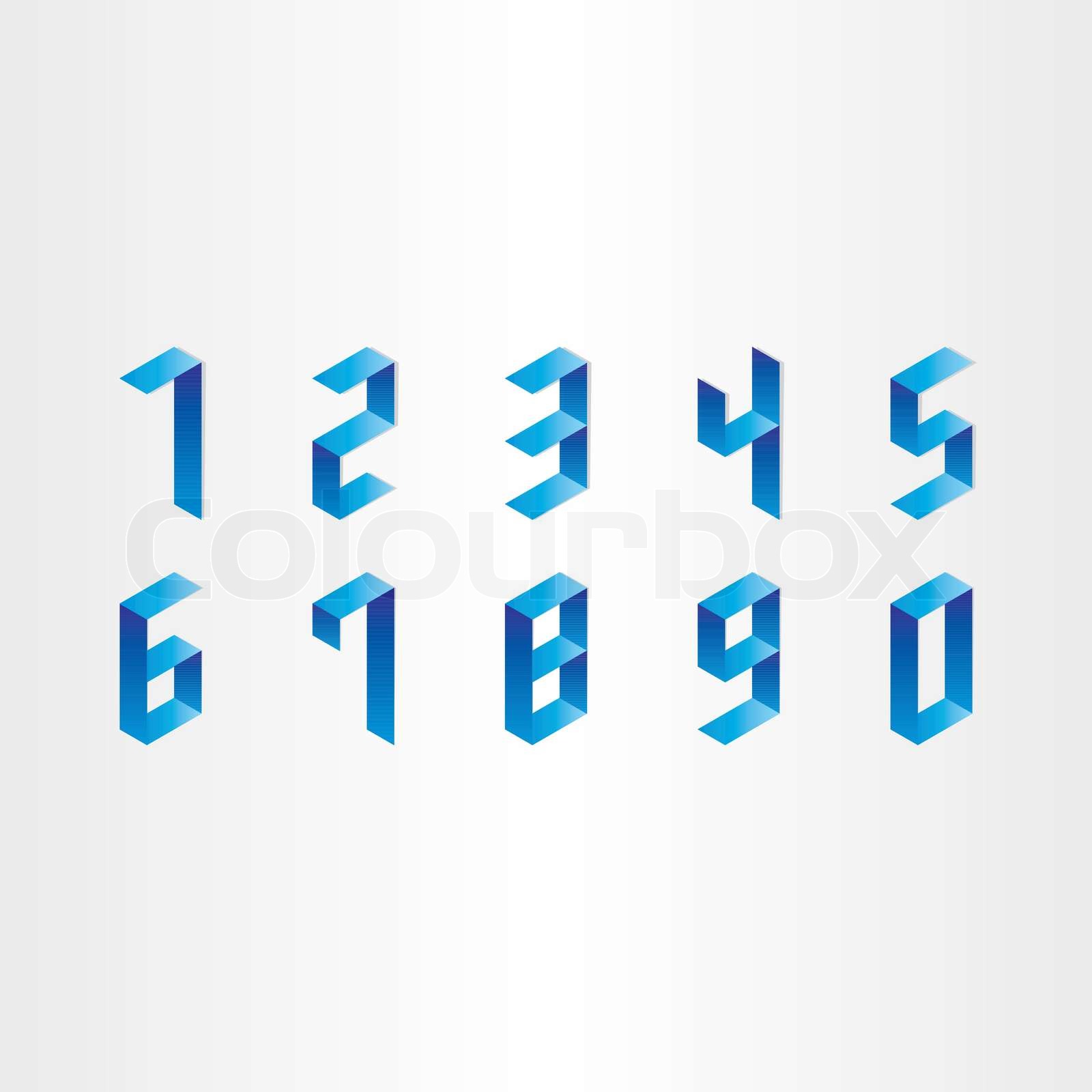 Numbers From 0 To 9 3d Design Stock Vector Colourbox Numbers From 0 To 9 3d Design Stock Vector Colourbox