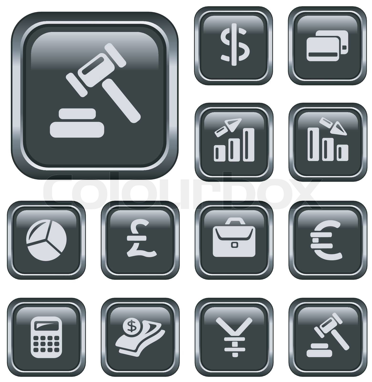 Finance buttons | Stock vector | Colourbox