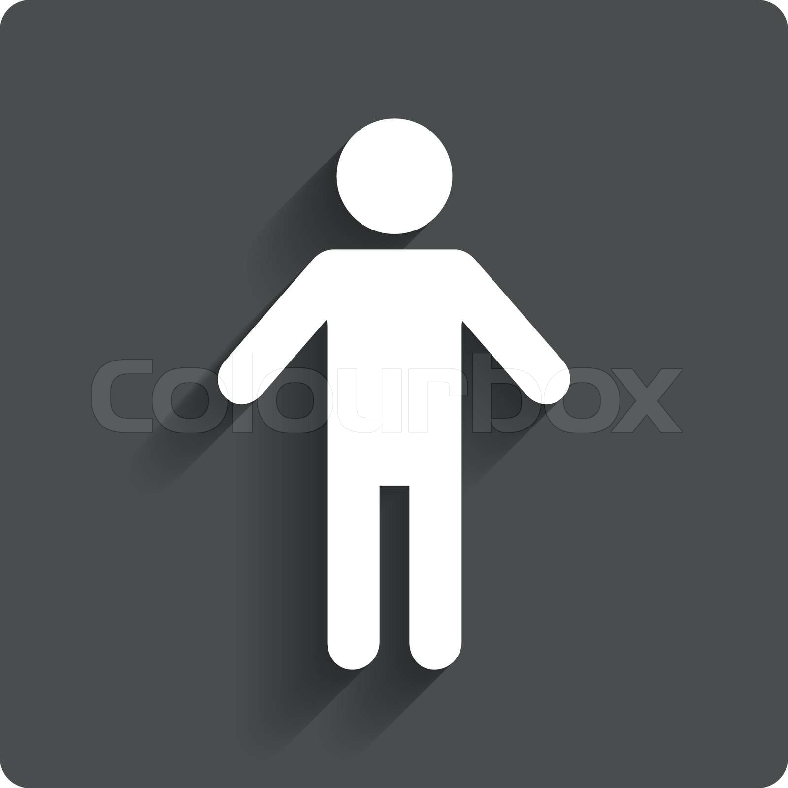 Human male sign icon. Person symbol. | Stock vector | Colourbox