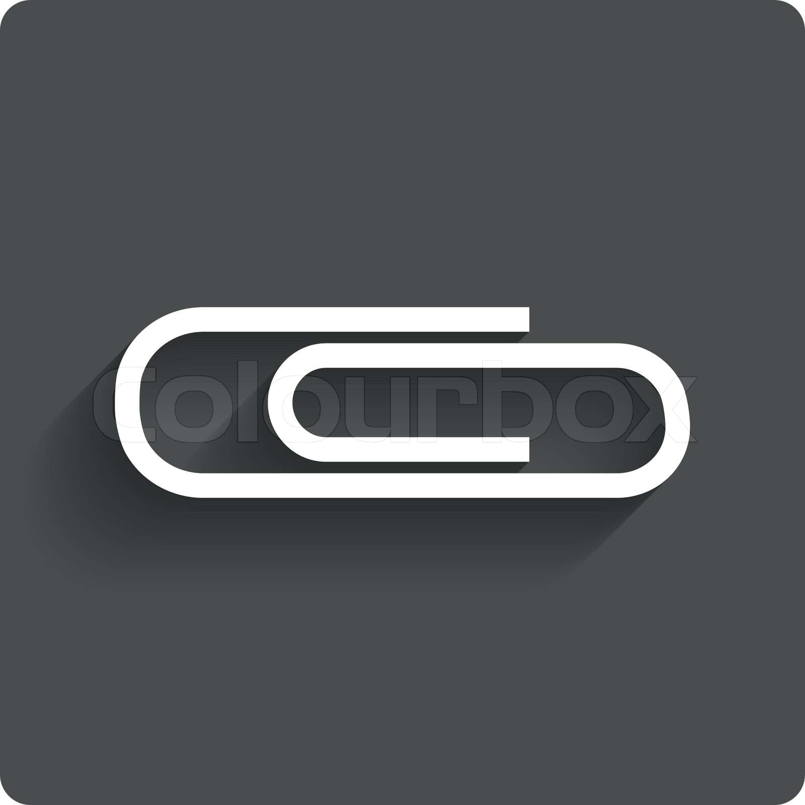 Paper clip sign icon. Clip symbol. Stock vector Colourbox