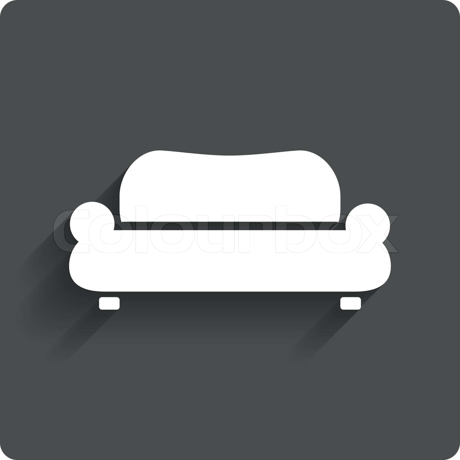Comfortable sofa icon. Modern couch symbol. Stock vector Colourbox