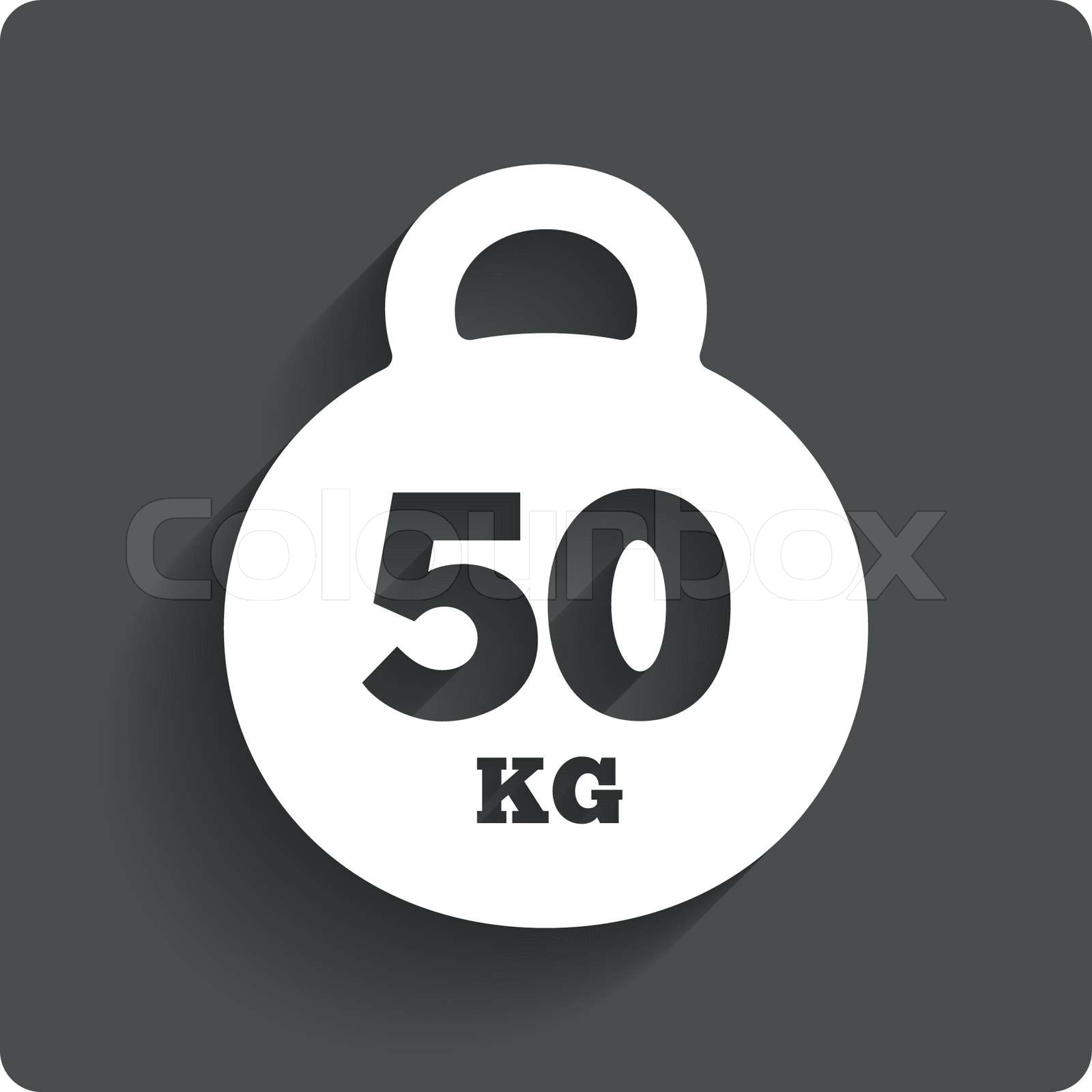 Gewicht Zeichen Symbol. 50 Kilogramm (kg). Sport-symbol | Stock-Vektor ...
