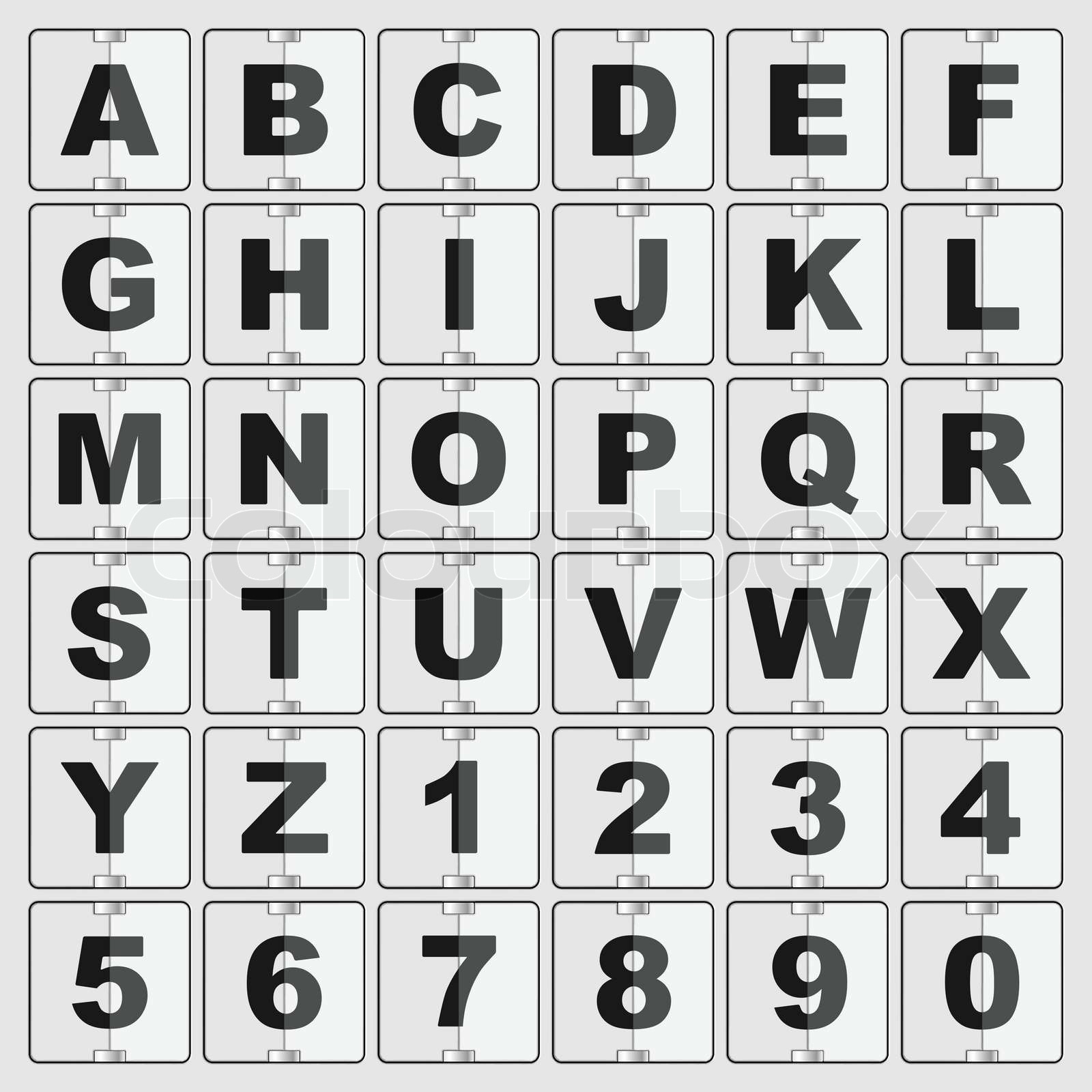 Informationen-Alphabet und Ziffern | Stock-Vektor | Colourbox