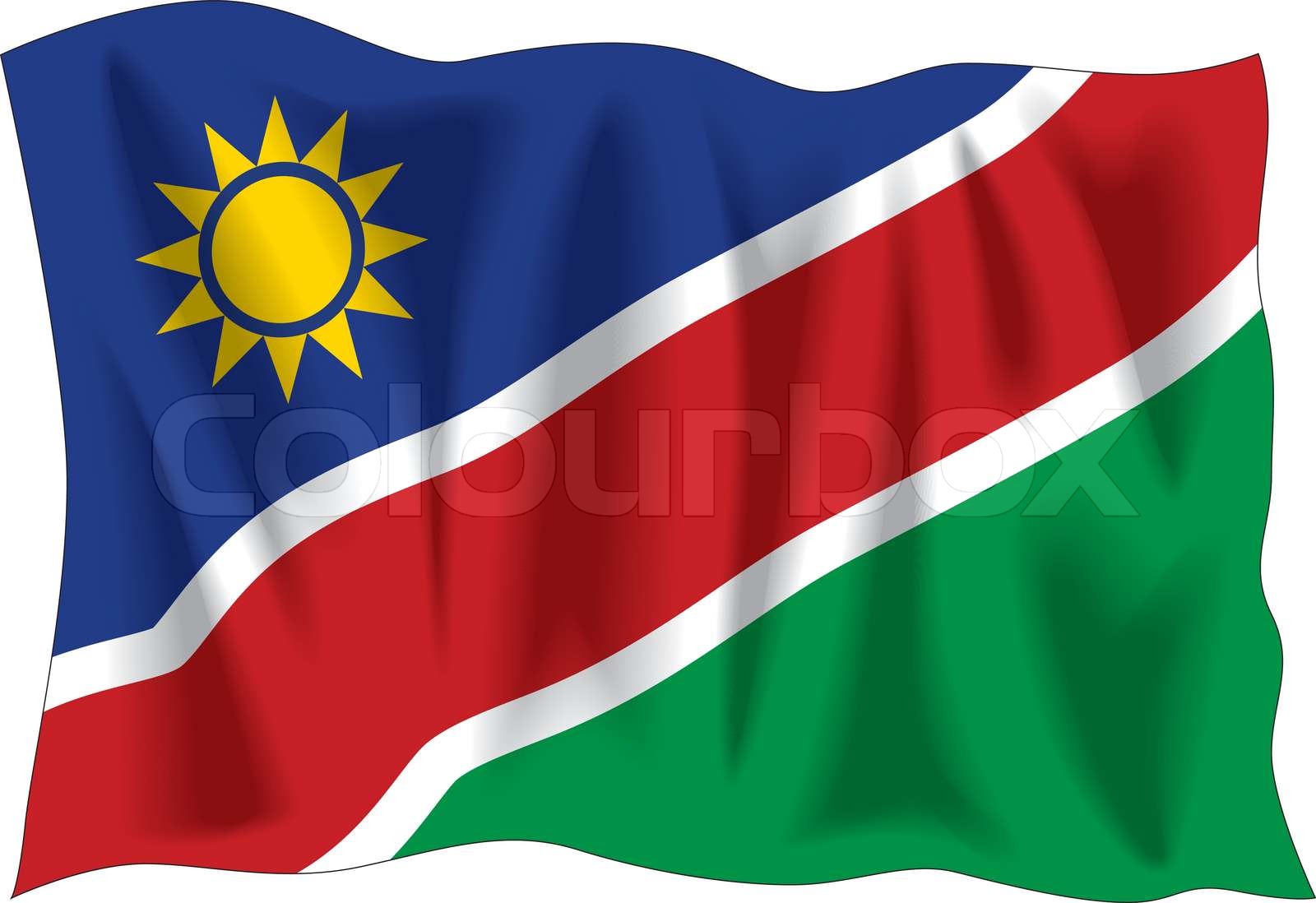 Flagge von Namibia StockVektor Colourbox