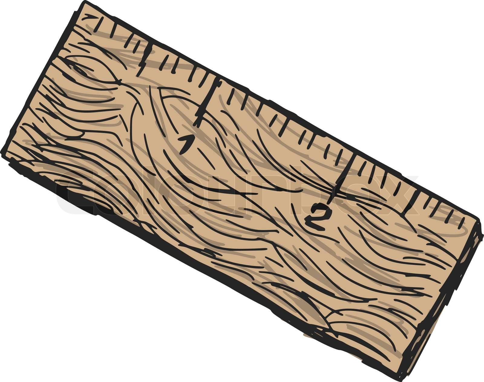 old ruler | Stock vector | Colourbox