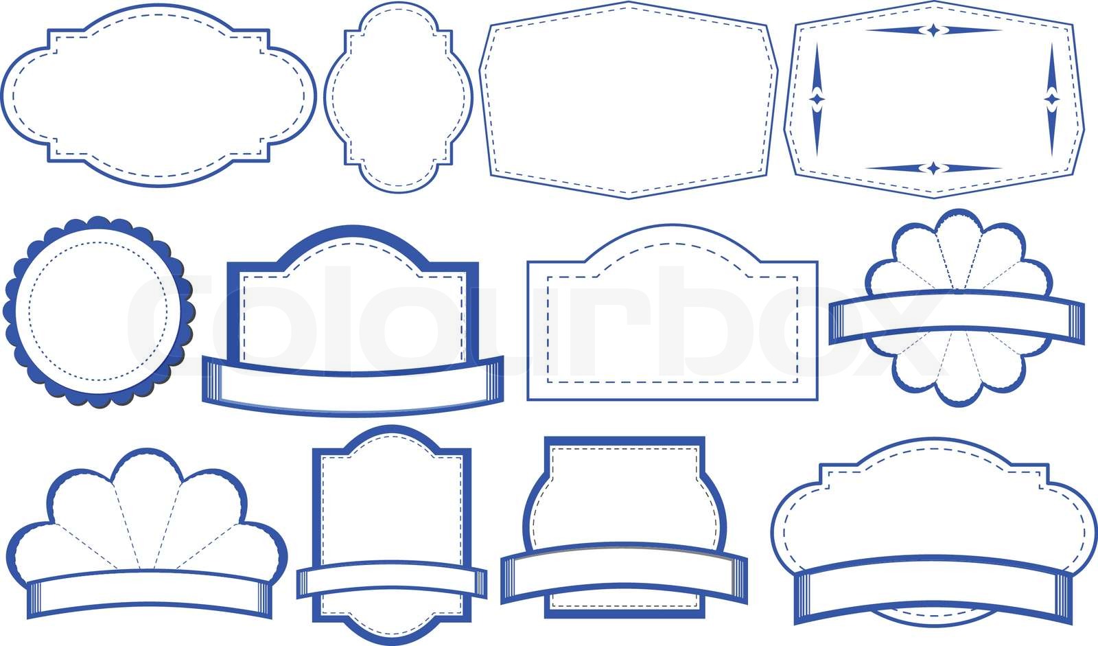 blue_labels | Stock vector | Colourbox