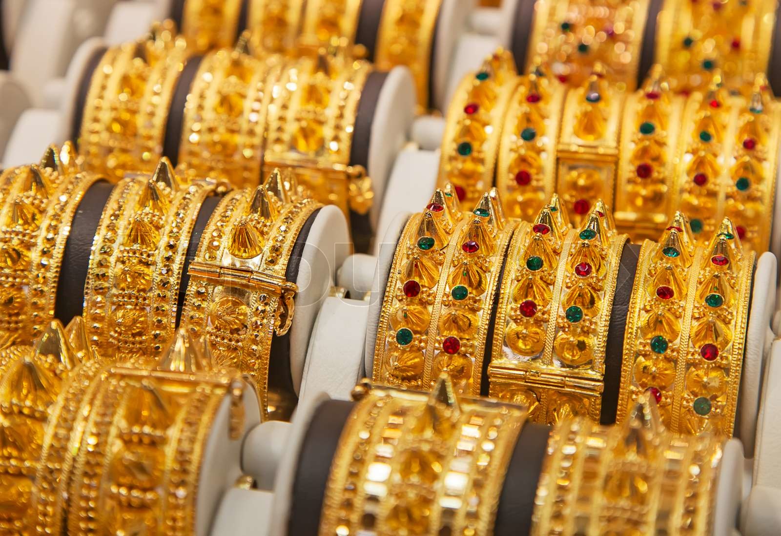 Golden Market In Dubai Stock Image Colourbox