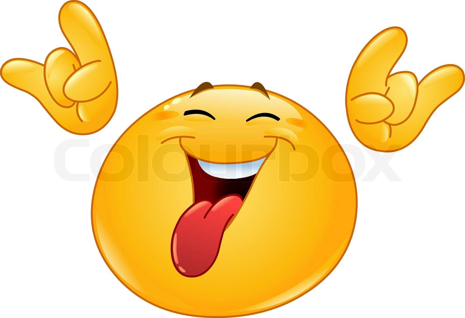 Rock es emoticon StockVektor Colourbox