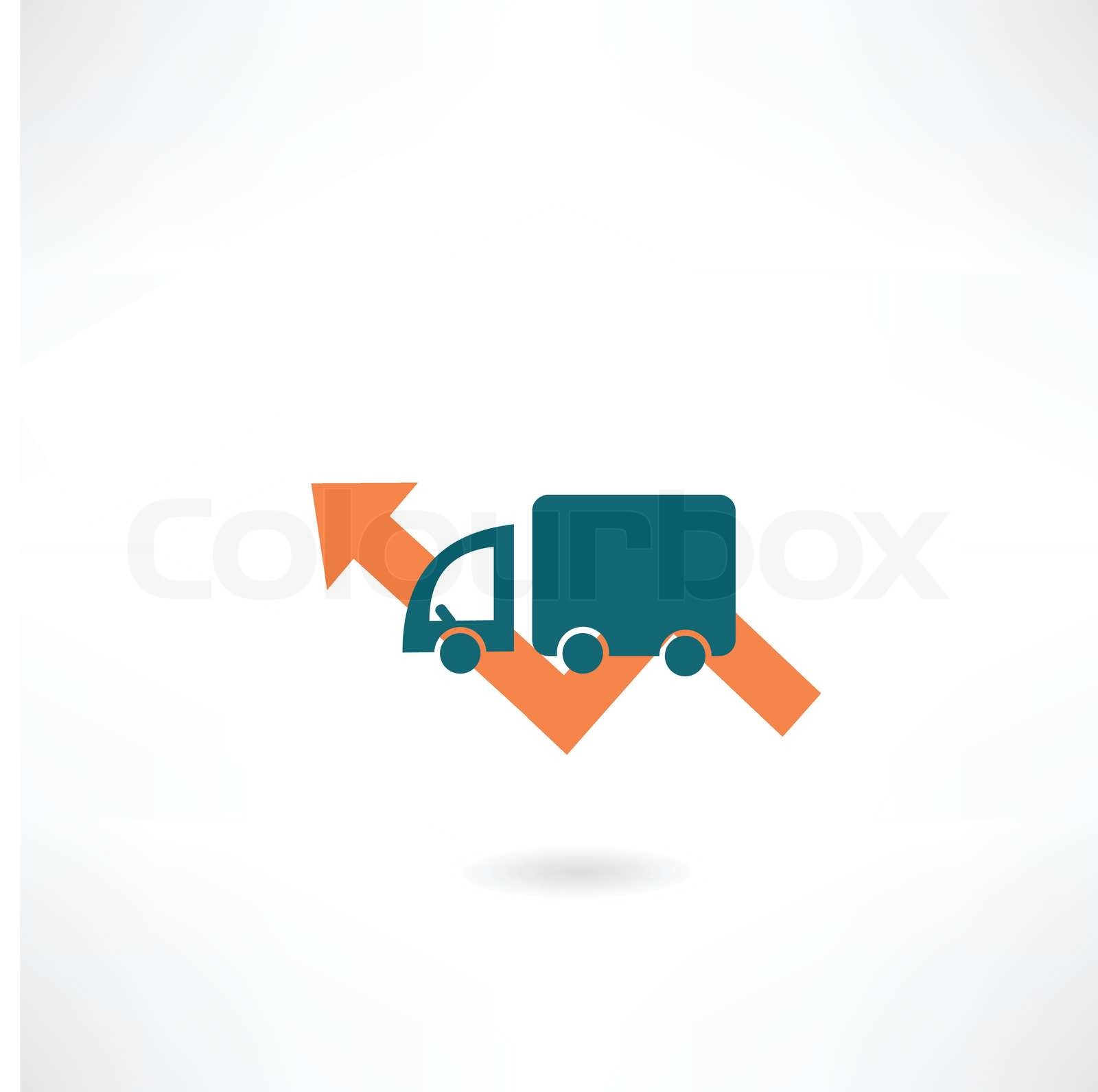 car with the arrow icon | Stock vector | Colourbox