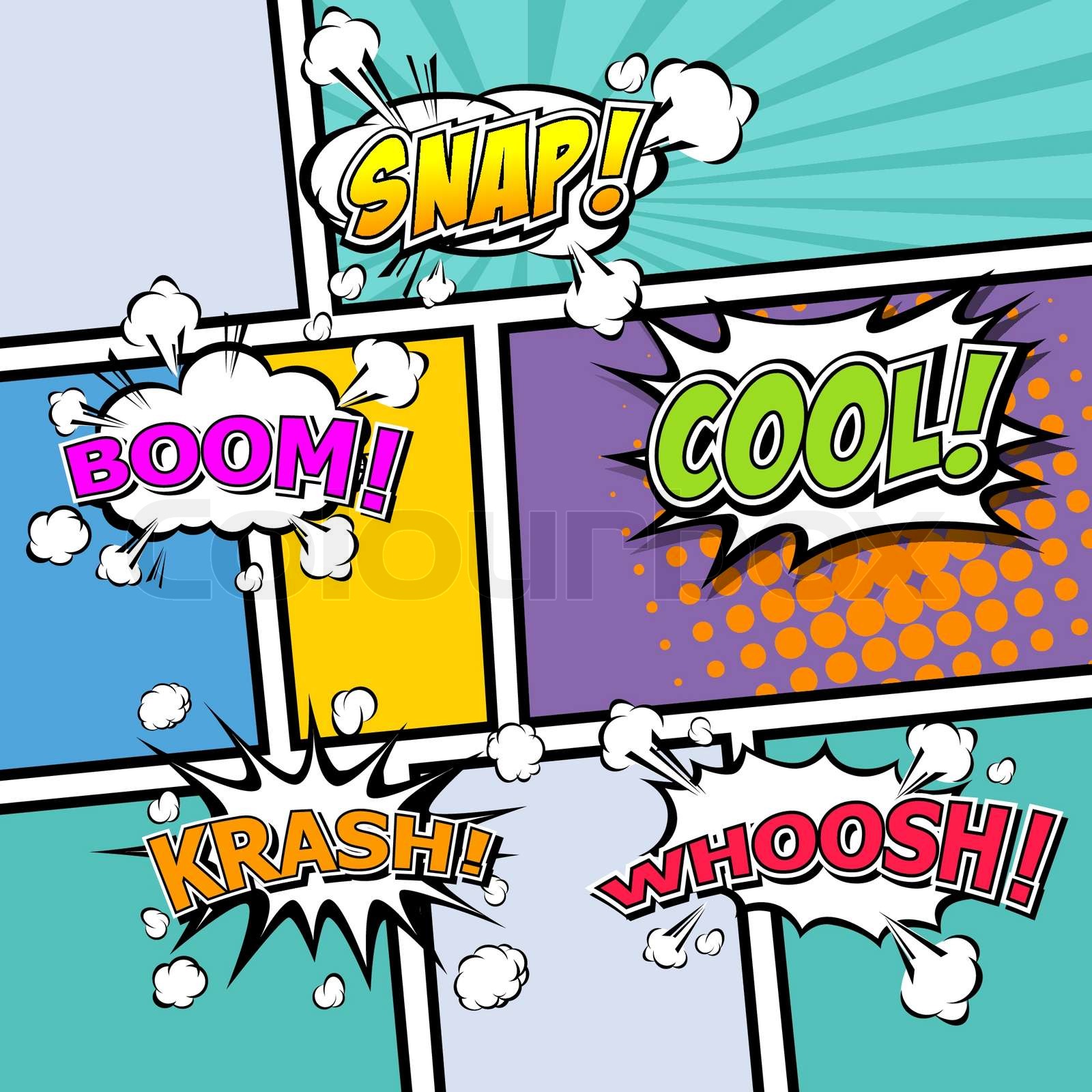 comic template Vector Pop-Art | Stock vector | Colourbox