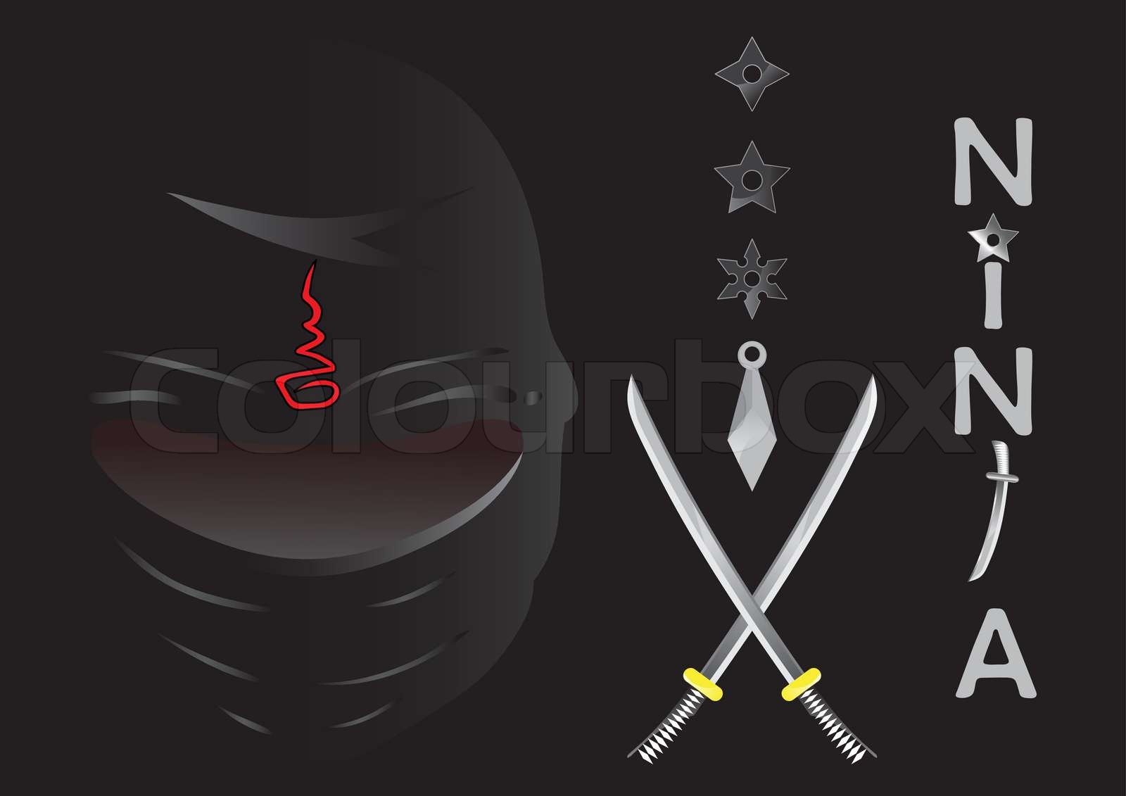 Illustration der Ninja-Cartoon-Vektor | Stock-Vektor | Colourbox